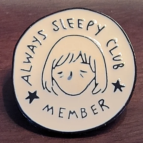 Always Sleepy Club Member Enamel Pin - Picture 3 of 7